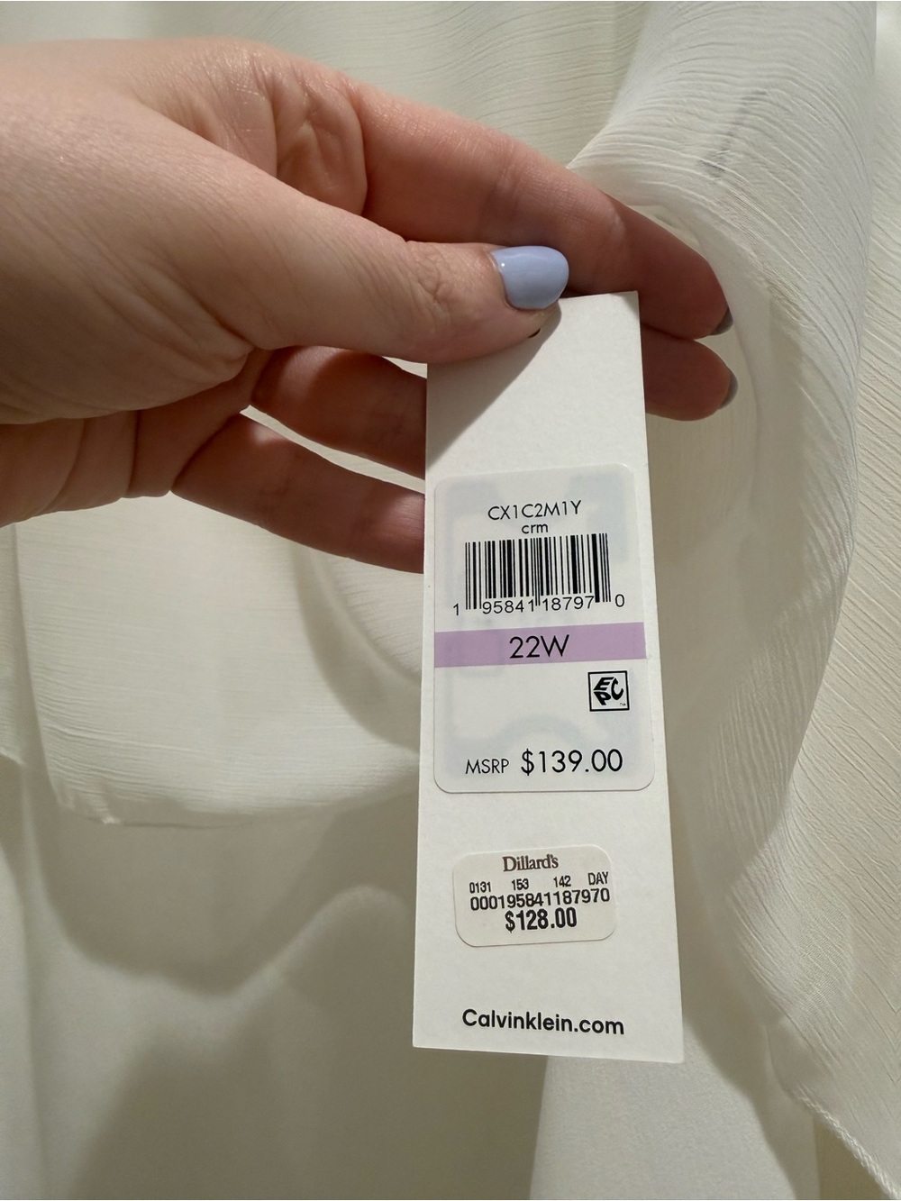 Calvin Klein Ivory Cape Dress - Picture 4 of 4